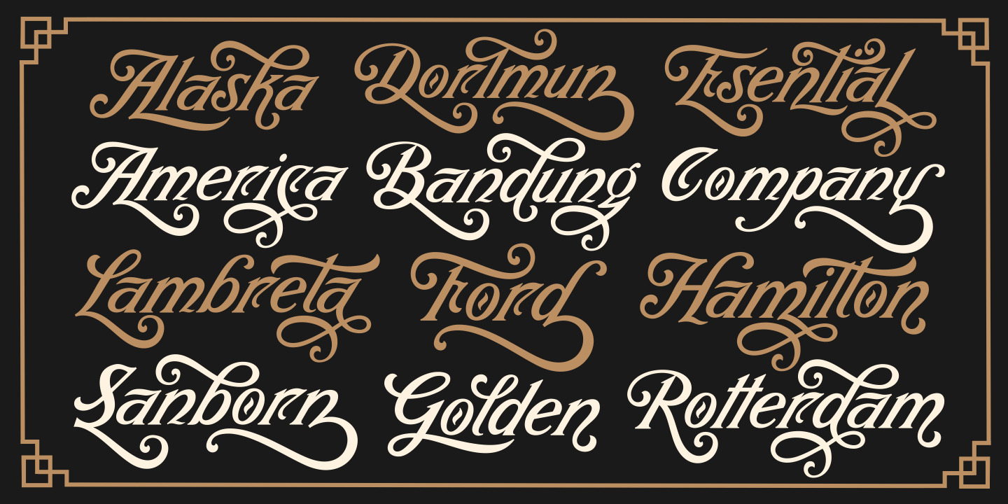 Beispiel einer Bandoeng Regular-Schriftart